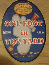 THE YARD OF ALE BREWING CO - ONE FOOT IN THE YARD - Real Ale Pump Clip Front