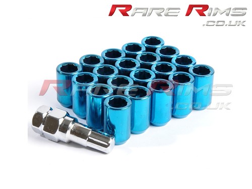 Blue tuner wheel nuts 20 - nuts,