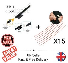 3 in 1 Hearing Aid Cleaning Tool & 15 Cleaning Rods kit *Magnet Brush - Wax Loop