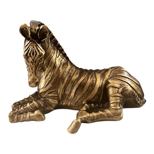 Golden zebra ornament - ,