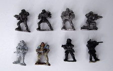 8 x Metal Sci Fi 28mm Scale Miniatures Futuristic 40K Alternative Proxy Figures