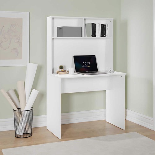 Matt white study desk two - matt,