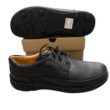 NEW In Box Clarks Nature Three Black Leather Shoes Size UK 11 Fit G