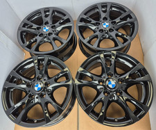 4x GENUINE BLACK BMW 1 2 SERIES E81 E82 E87 E88 F20 F21 E46 16" ALLOY WHEELS 