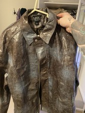 Mens Leather Bomber Jacket
