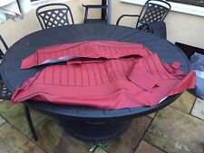 Mgb Gt Rear Leather Seat Kit Red / Black Piping  Piping 1965-68