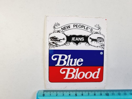 Blue blood jeans sticker - blue,