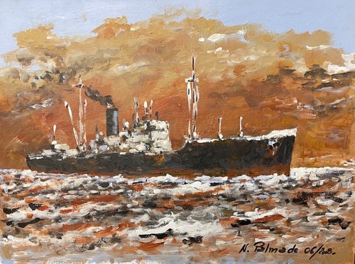 Merchant ship sea 1920 - ship, c