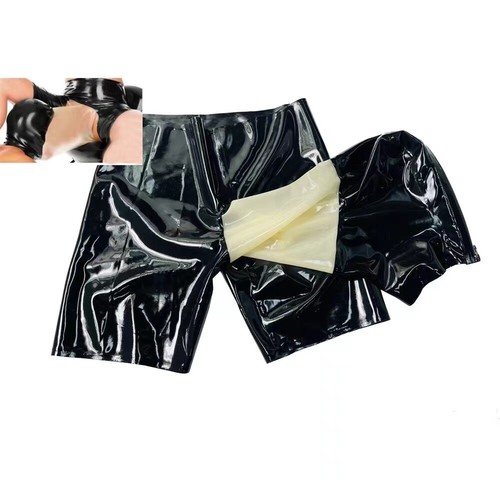 Latex rubber shorts - latex, attached