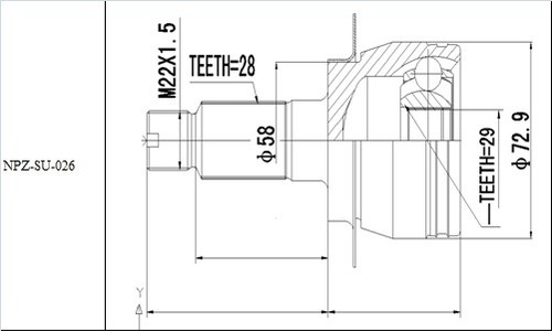 Outer joint suzuki 4 - cv,