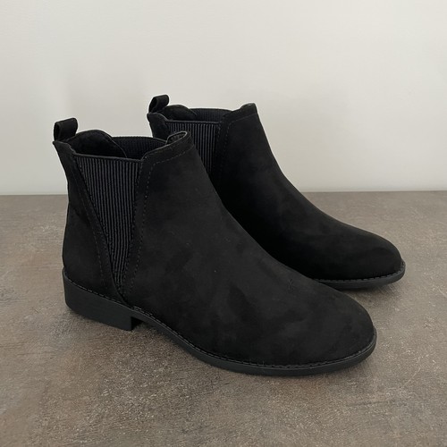 Women black suede chelsea - suede,