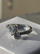 New Pandora Ring Double Heart