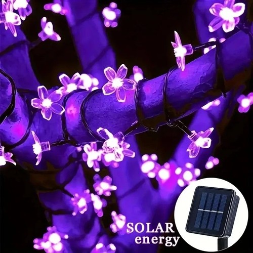 Solar garden flower - garden, string