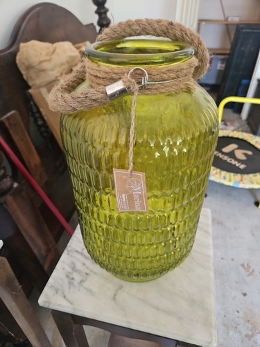 Large green marina glassware - large,
