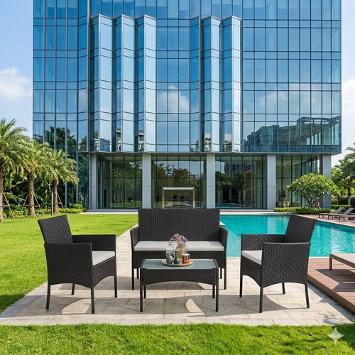 Rattan garden furniture sofa - rattan,