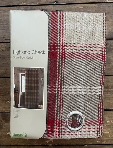 Highland check red single - check,