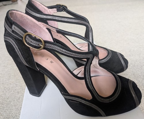 Jigsaw black suede shoes size - jigsaw,