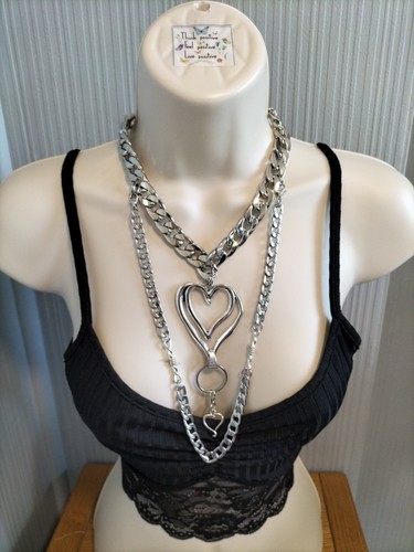 Chunky chain heart design - chunky,