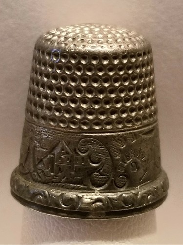 Sterling silver thimble with - thimble,