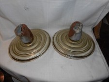 2 vintage glass electrical pylon insulator