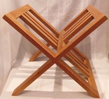 Futon Company Newspaper Magazine Holder Rack Solid Wood VGC