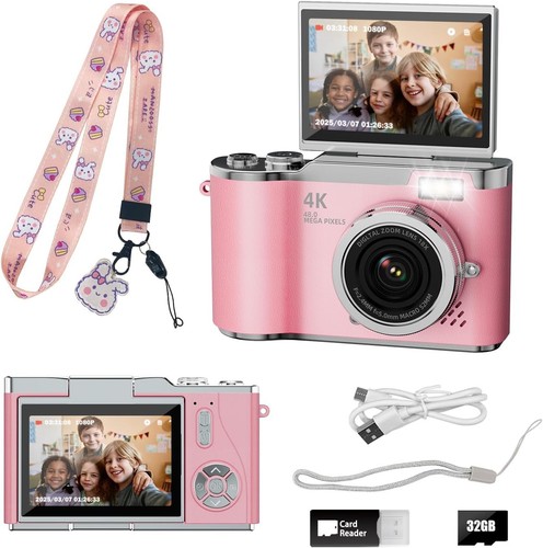Kids camera with flip screen - with,