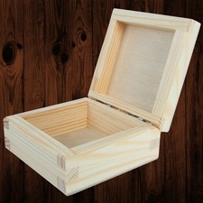 Small Square Wooden Box Pine