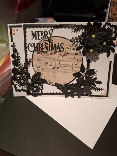 Christmas music notes - christmas, &