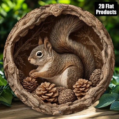 Cute squirrel garden plaque - garden,