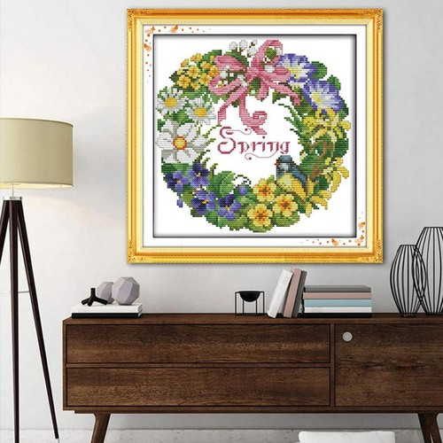 Cross stitch kit pre printed - stitch, pre-printed