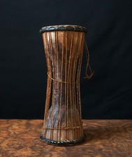 Vintage/Antique African Talking Drum Folk Art