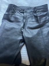 Dynamic Leather Biker Jeans