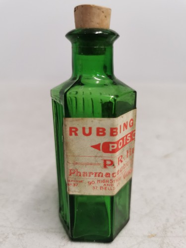 Vintage hexagonal green glass - vintage,