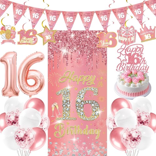 16th birthday banner - birthday,