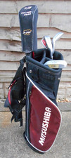 MITSUSHIBA JUNIOR CARRY CART BAG & 4 MIXED CLUBS GOLF SET AGE 7-9 YRS READ