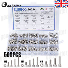 500x Socket Cap Head Hex Bolts