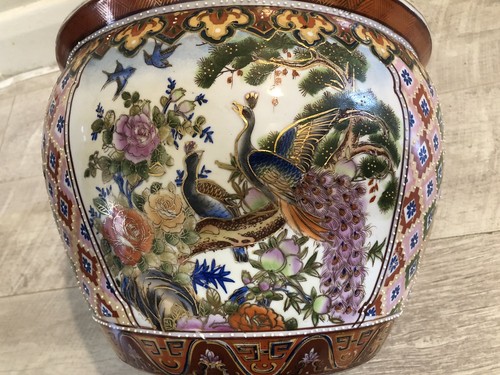 Large oriental plant pot h24cm - oriental,