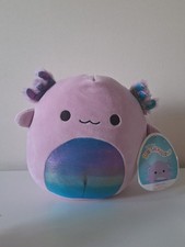 Squishmallow Monica The Axolotl 8” purple Rainbow Axolotl! Squishdate- 4.15.2021