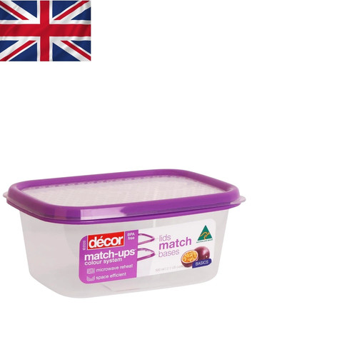 500ml oblong purple - oblong, food