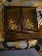 Vintage Mushroom Hanging Wood Spice Rack 12 Spice Kitchen Decor Cottagecore Boho