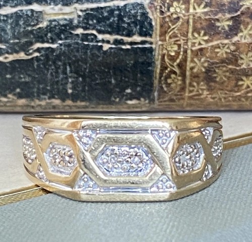 Gents 9ct gold diamond - gents, &