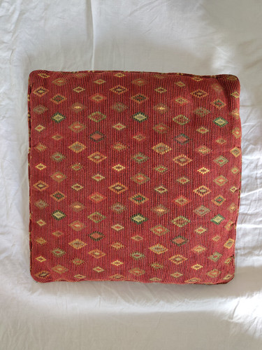 Handmade red cushion - , with