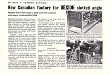 (AAB2) AIRCRAFT ADVERT 5X8" CANADIAN FACTORY FOR DEXION SLOTTED ANGLE