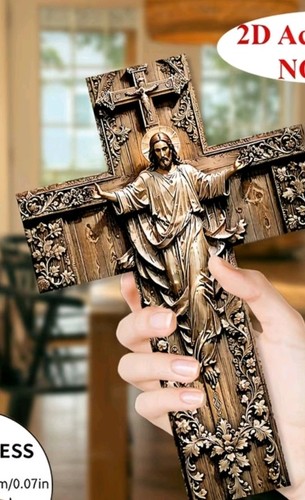 Wooden crucifix wall - crucifix, cross