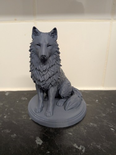 Wolf statue printed - statue,