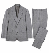 Baumler Grey Suit Wool Blend
