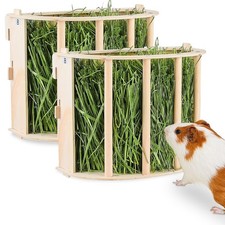 Wooden hay rack rabbit hay