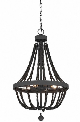 Wooden chandelier light - chandelier, 4-