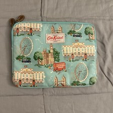Cath Kidston Tablet Case iPad Blue London Scene Oilcloth Zip Up Tech Case