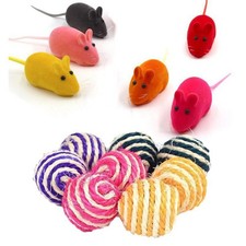 12 Pcs Plush Mouse Cat Toys